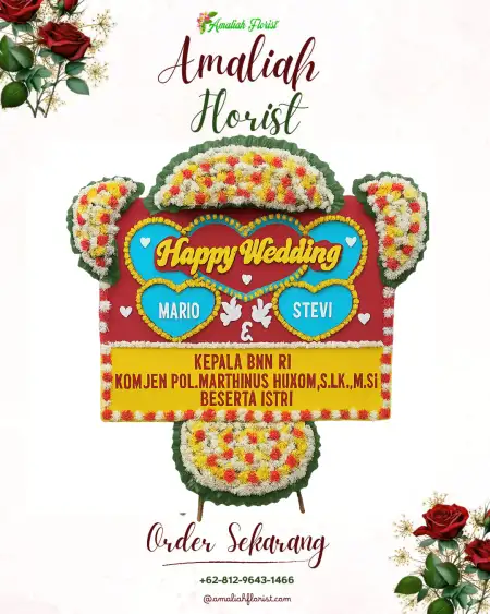 Papan Bunga Pernikahan Balegede